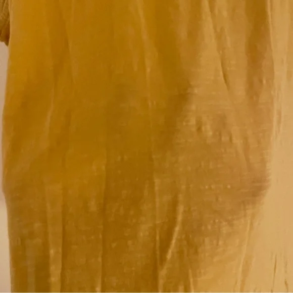 Logo by Lori Goldstein mustard, yellow 100% cotton burnout, tank top size large - Picture 3 of 9